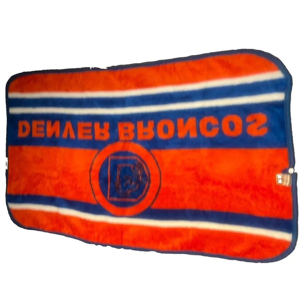 Denver Broncos NFL San Marcos Ryltex Stadium Throw Lap Blanket 56x35 VTG Y2K